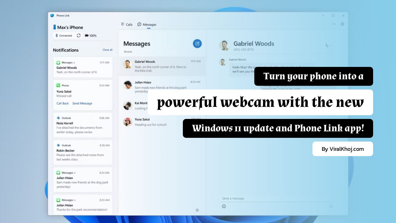 Windows 11 Update: Use Your Phone as a Webcam with Phone Link App